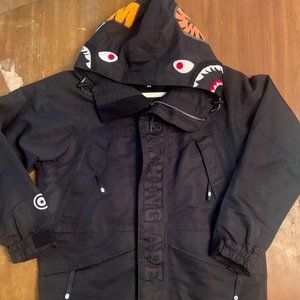 BAPE A Bathing Ape Snowboard Jacket Black Zip Up